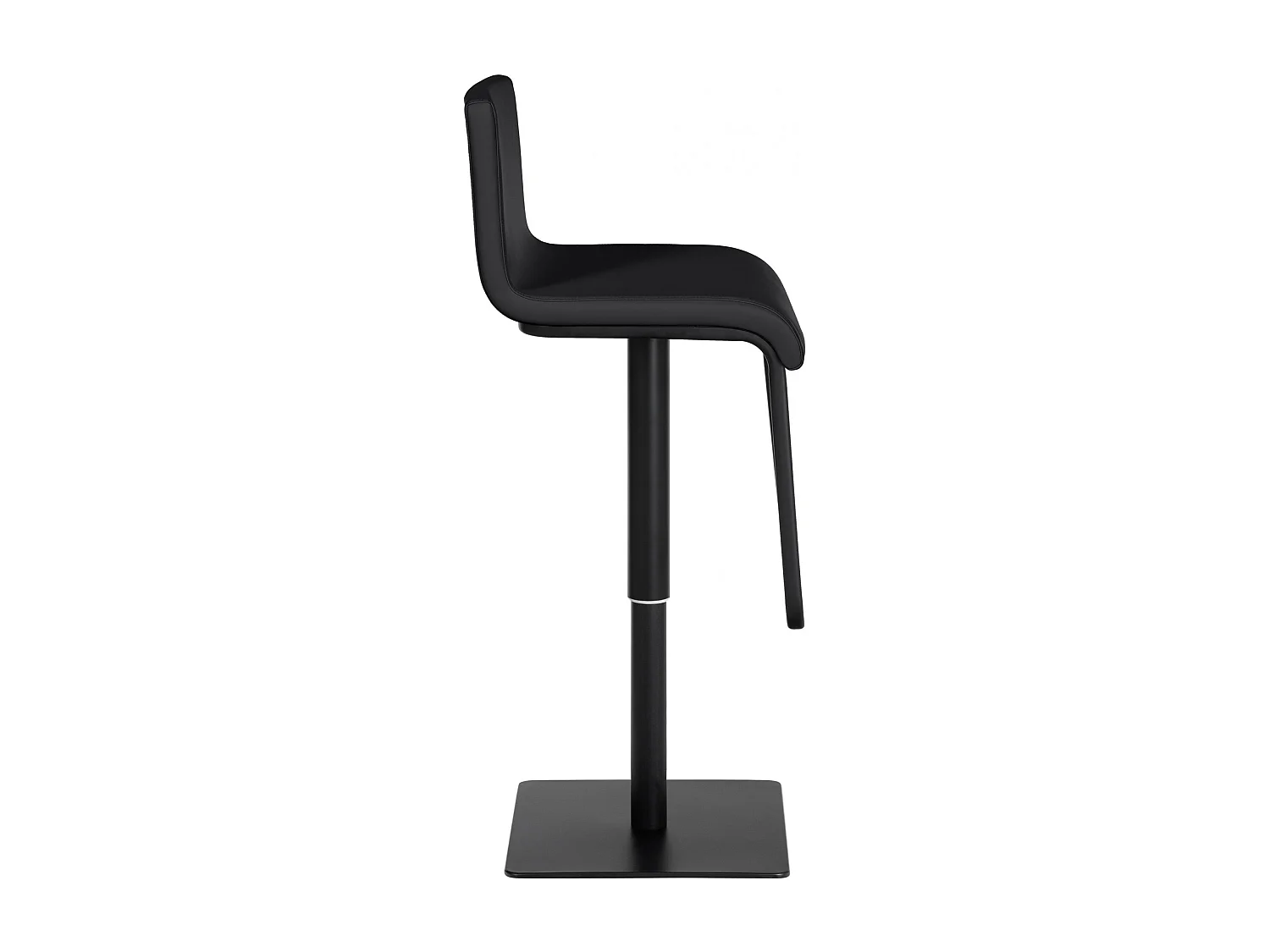 Lot de 2  Tabouret de bar - Similicuir & Noir - Noir - Limon