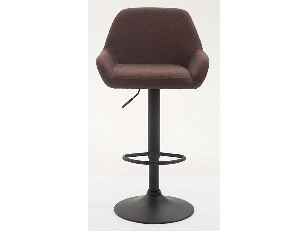 Tabouret de bar - Tissu & Noir - Marron - Braga