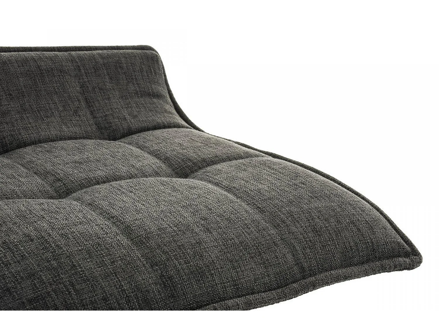 Taburete de bar - Tela & Metal cromado - Gris oscuro - Madison