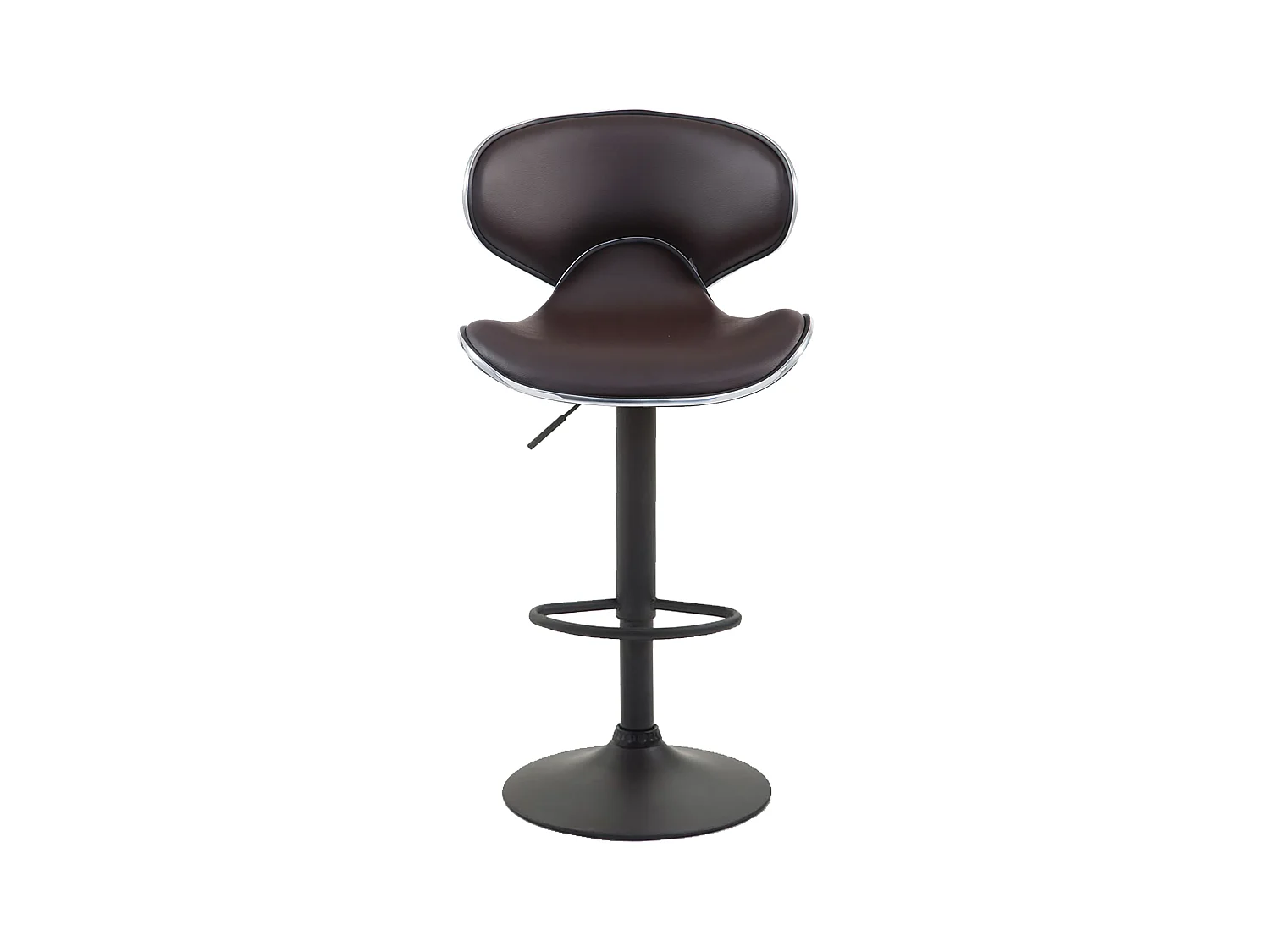 2er Set Barhocker - Kunstleder & schwarz - braun - Las Vegas v2