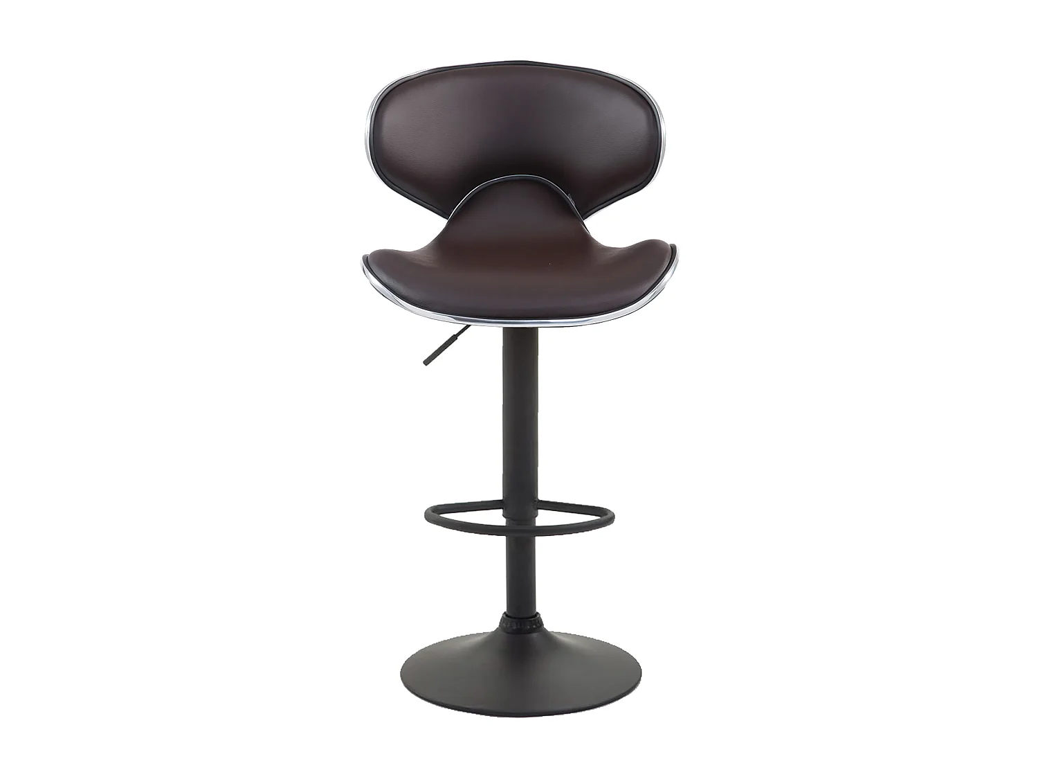 Lot de 2  Tabouret de bar - Similicuir & Noir - Marron - Las Vegas v2