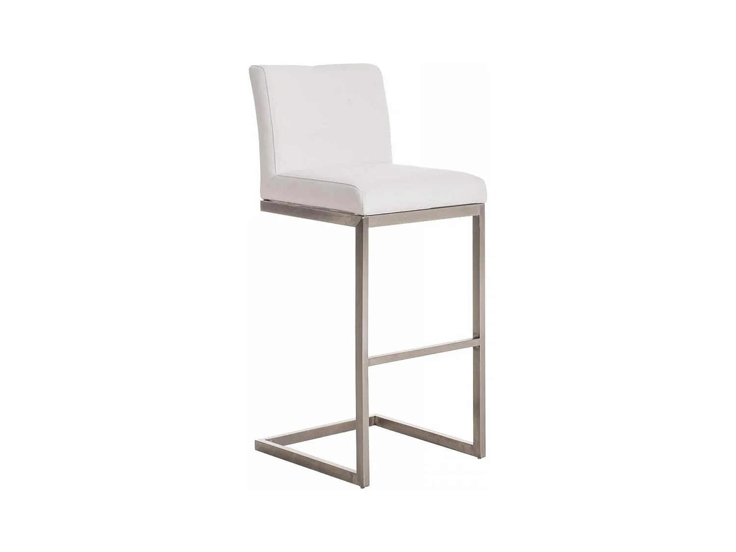 Tabouret de bar - Tissu - Blanc - Paros