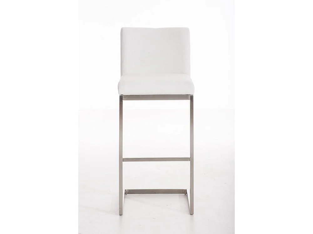 Tabouret de bar - Tissu - Blanc - Paros