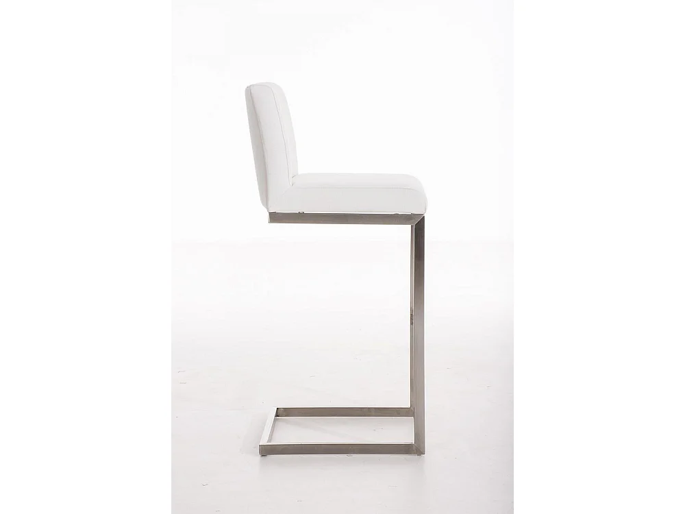 Tabouret de bar - Tissu - Blanc - Paros