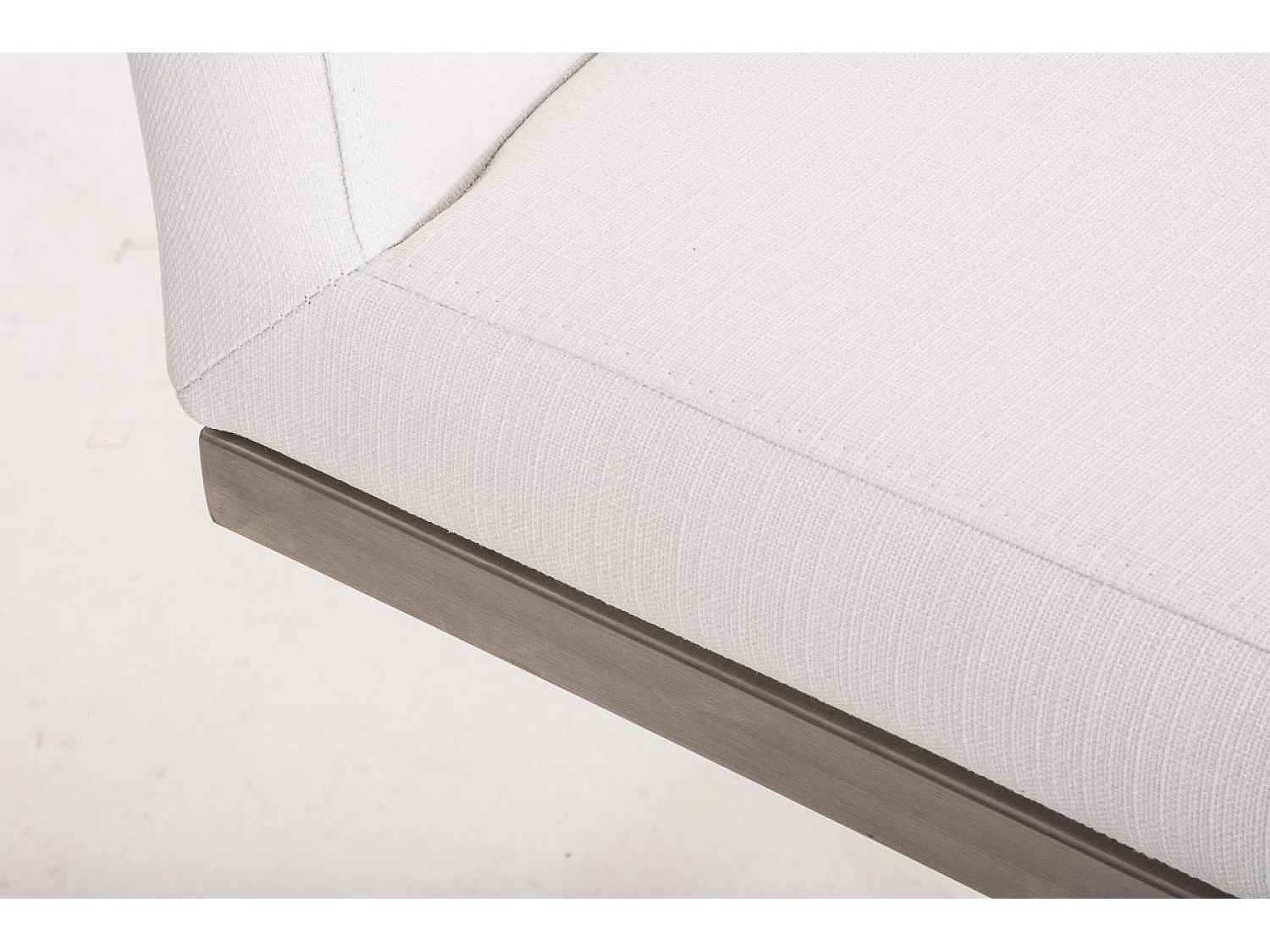 Tabouret de bar - Tissu - Blanc - Paros