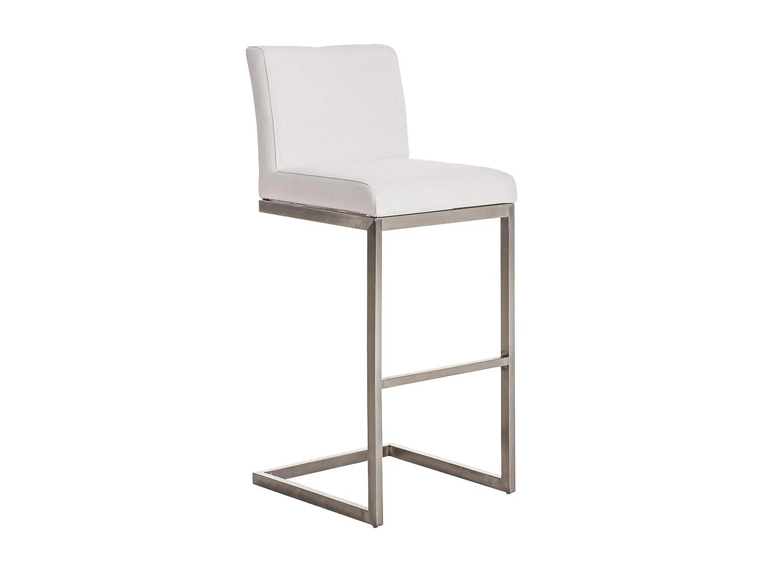 Tabouret de bar - Tissu - Blanc - Paros