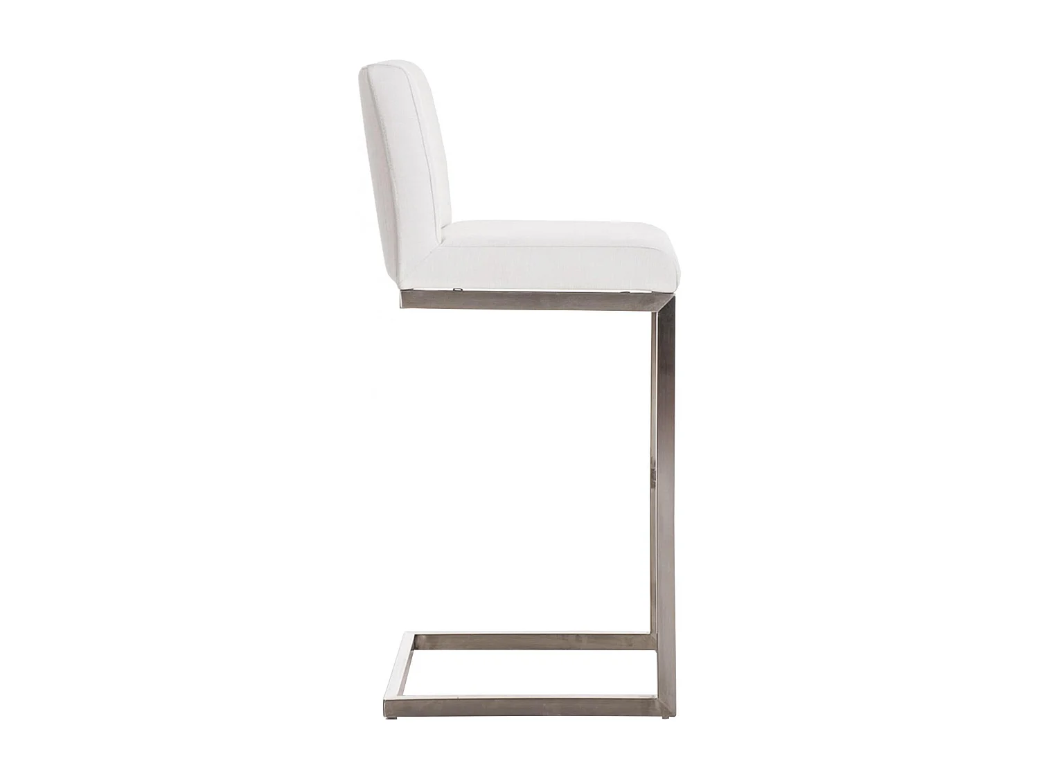 Tabouret de bar - Tissu - Blanc - Paros