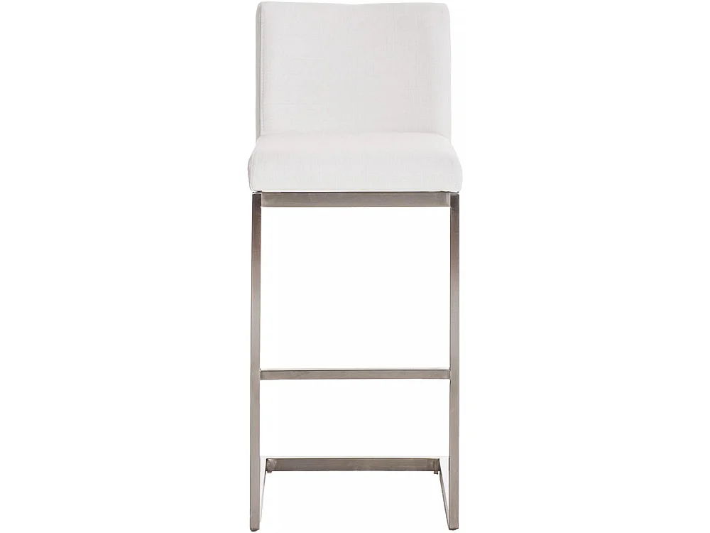 Tabouret de bar - Tissu - Blanc - Paros