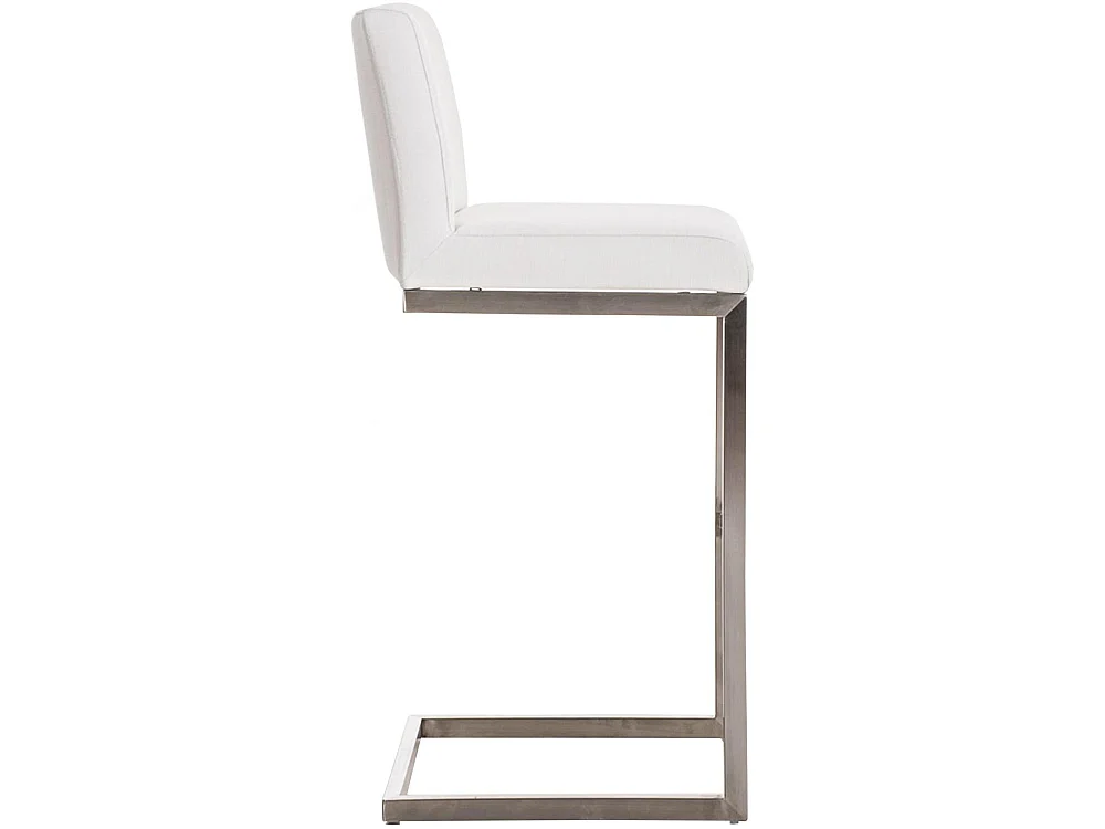 Tabouret de bar - Tissu - Blanc - Paros