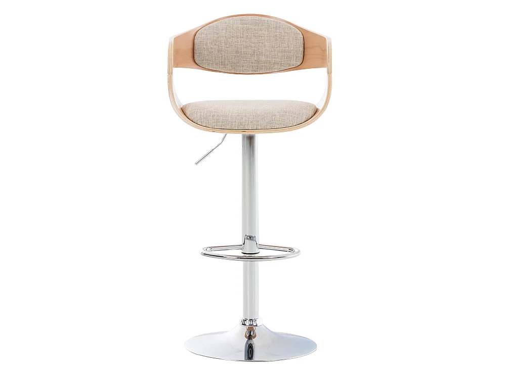 Lot de 2  Tabouret de bar - Tissu - Nature / Crème - Kingston