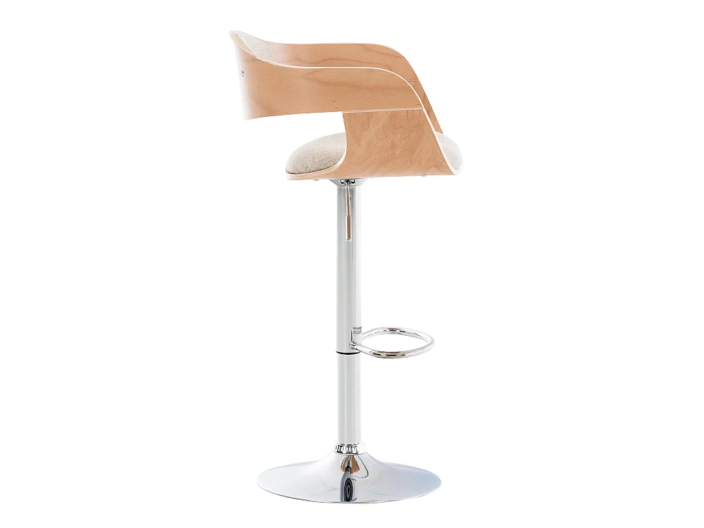 Lot de 2  Tabouret de bar - Tissu - Nature / Crème - Kingston