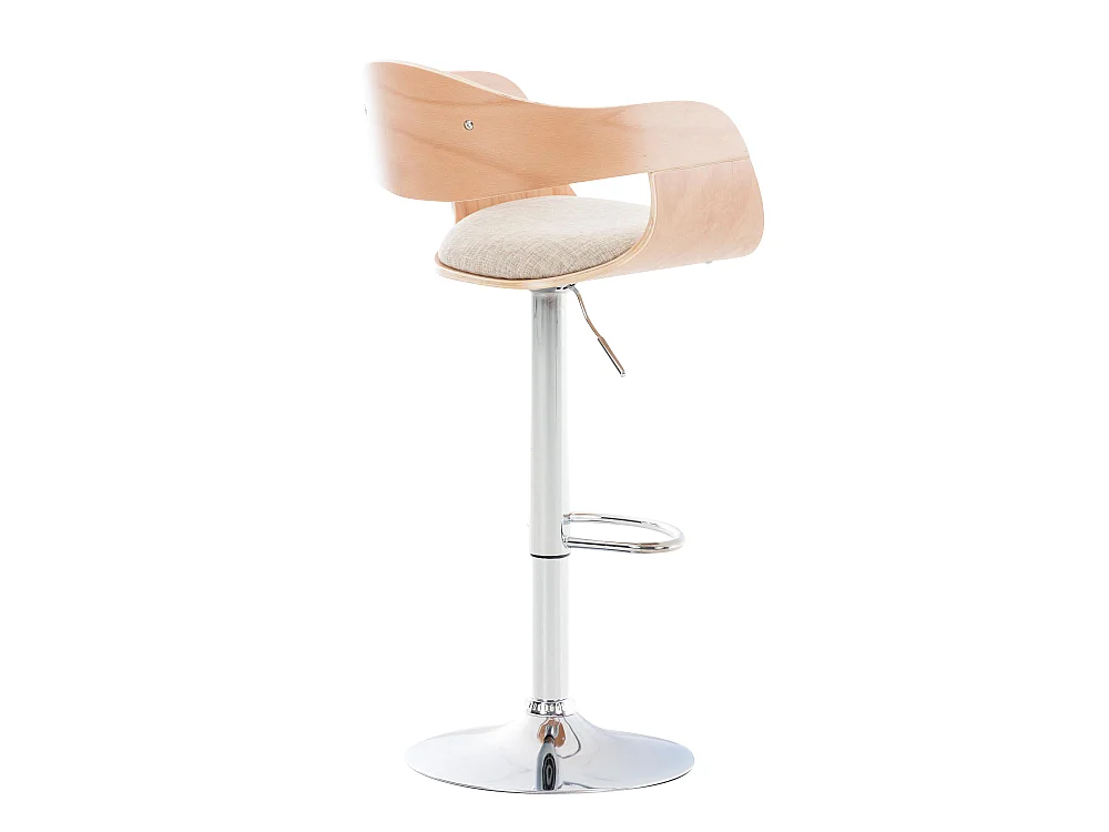 Lot de 2  Tabouret de bar - Tissu - Nature / Crème - Kingston