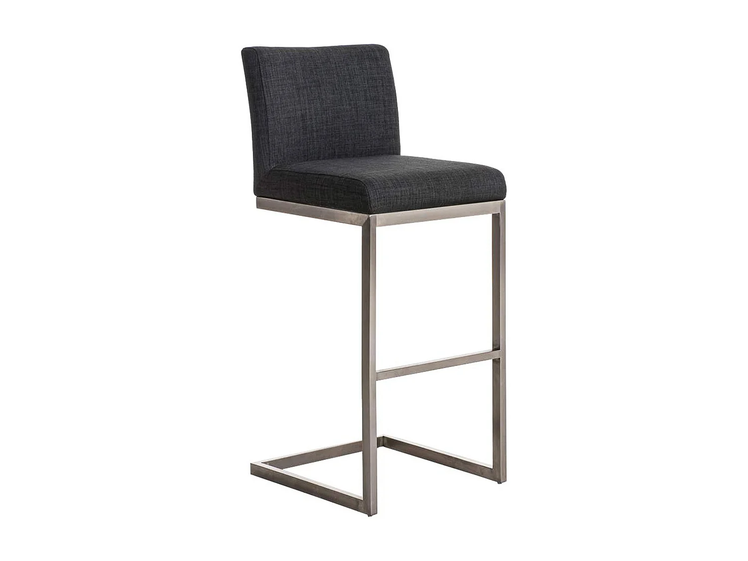 Tabouret de bar - Tissu - Gris foncé - Paros