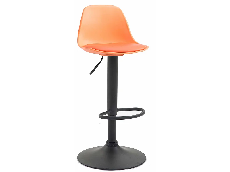 Tabouret de bar - Plastique & Métal - Orange - Kiel