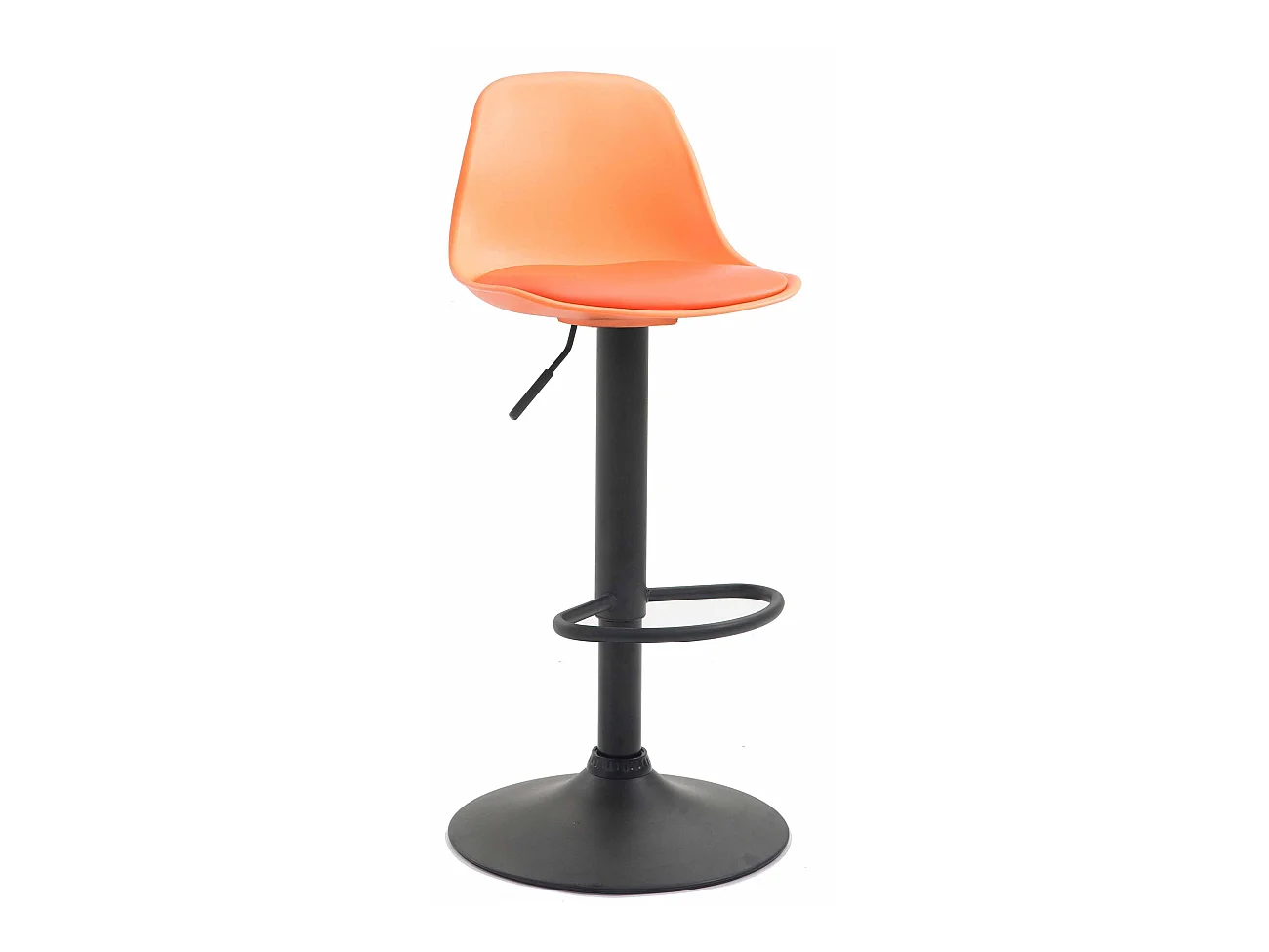 Tabouret de bar - Plastique & Métal - Orange - Kiel