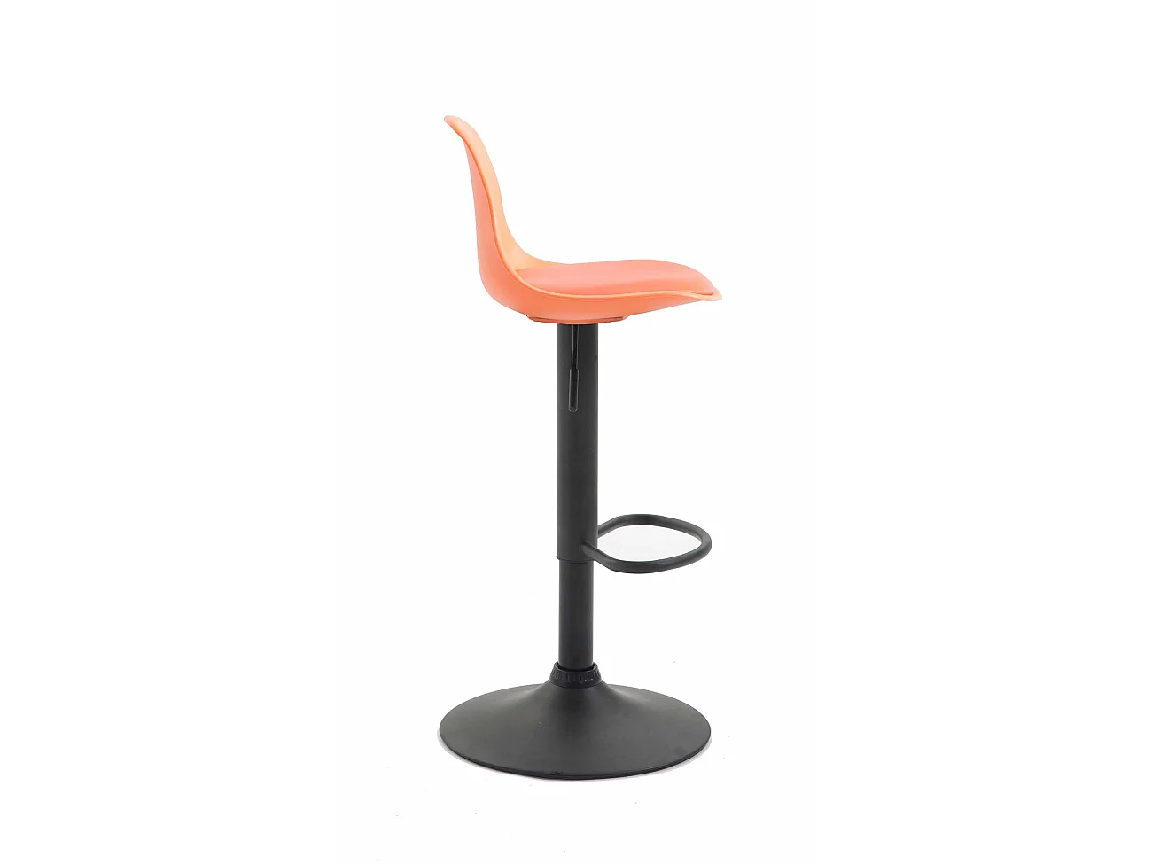 Tabouret de bar - Plastique & Métal - Orange - Kiel