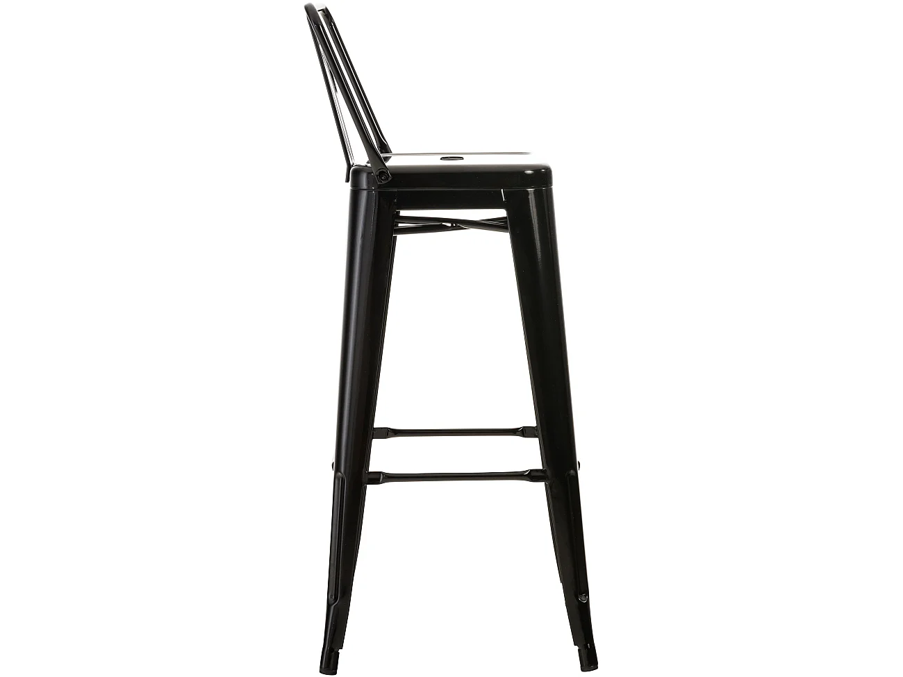 Tabouret de bar - Métal & Métal - Noir - Mason