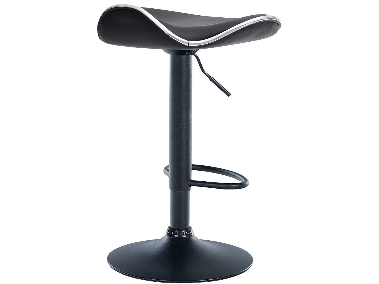 Tabouret de bar - Similicuir - Noir - Shanghai