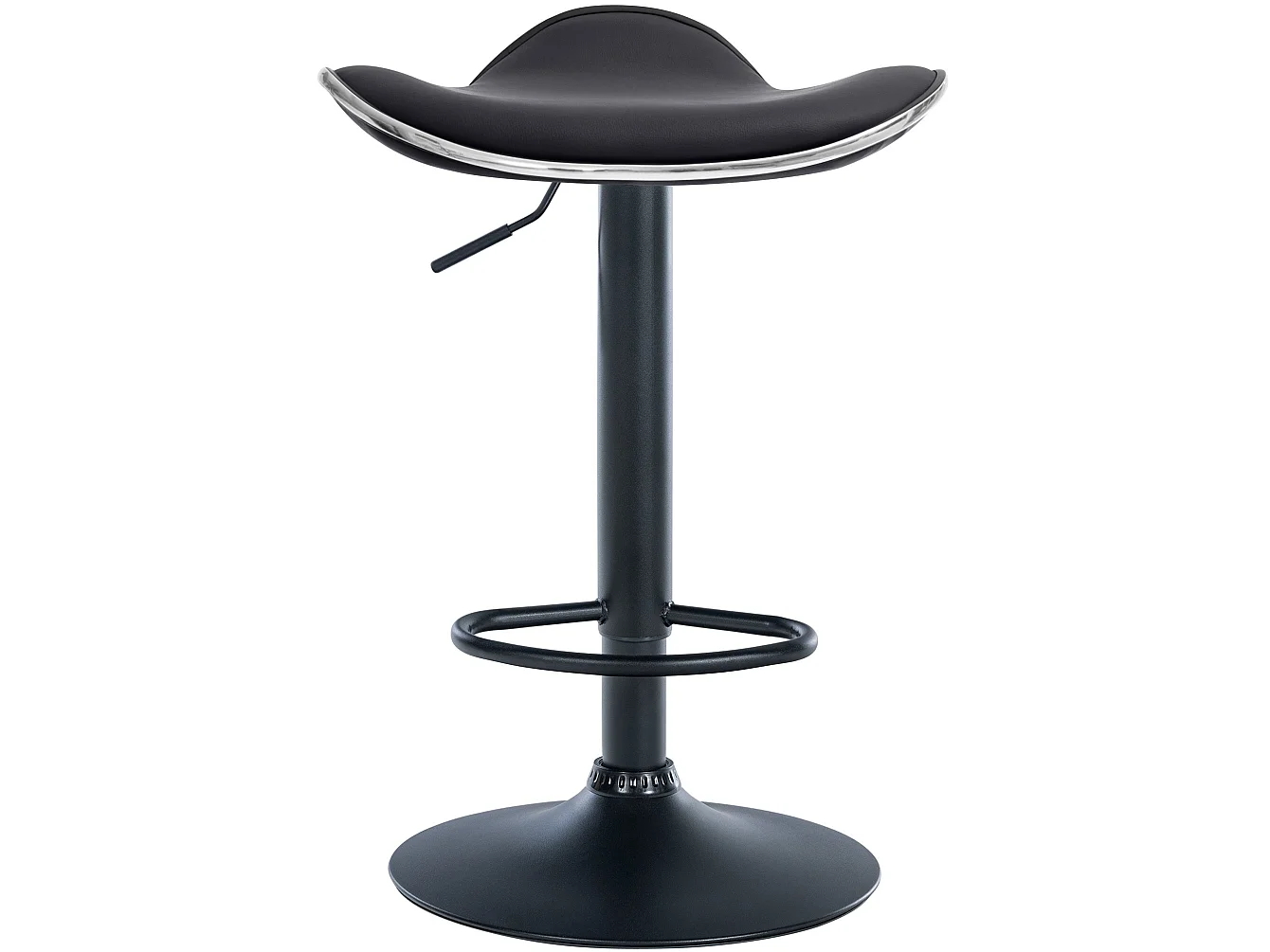 Tabouret de bar - Similicuir - Noir - Shanghai