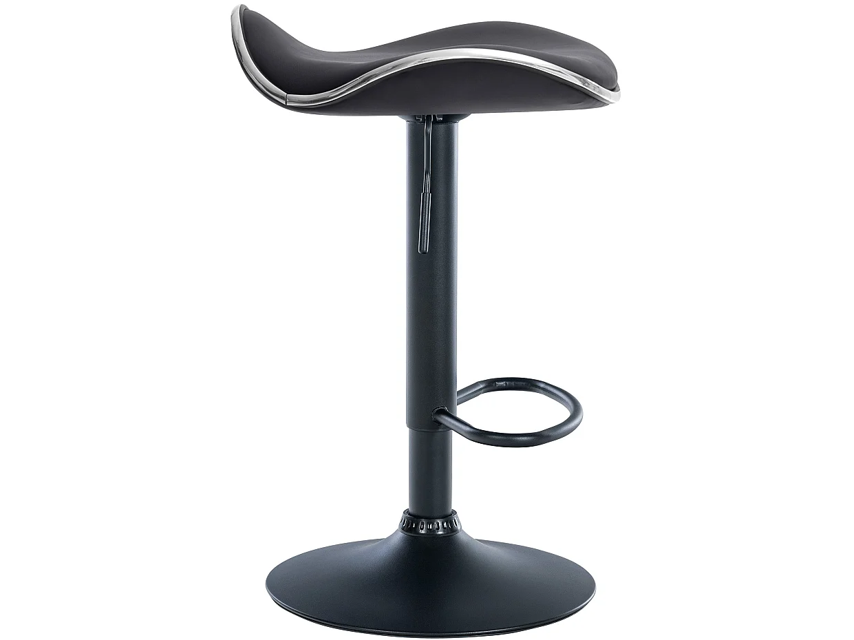 Tabouret de bar - Similicuir - Noir - Shanghai