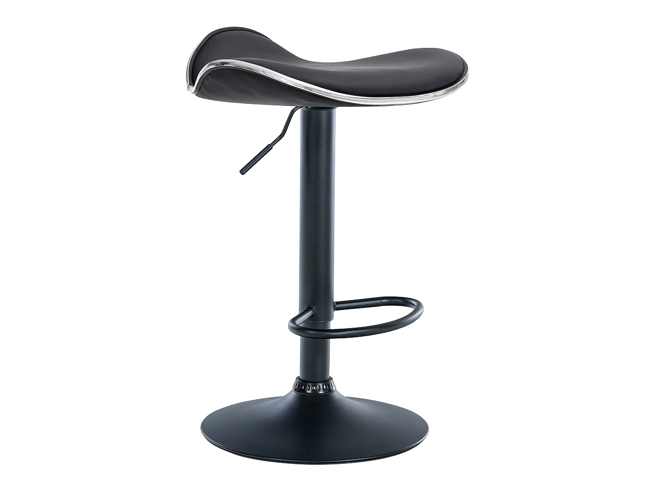 Tabouret de bar - Similicuir - Noir - Shanghai