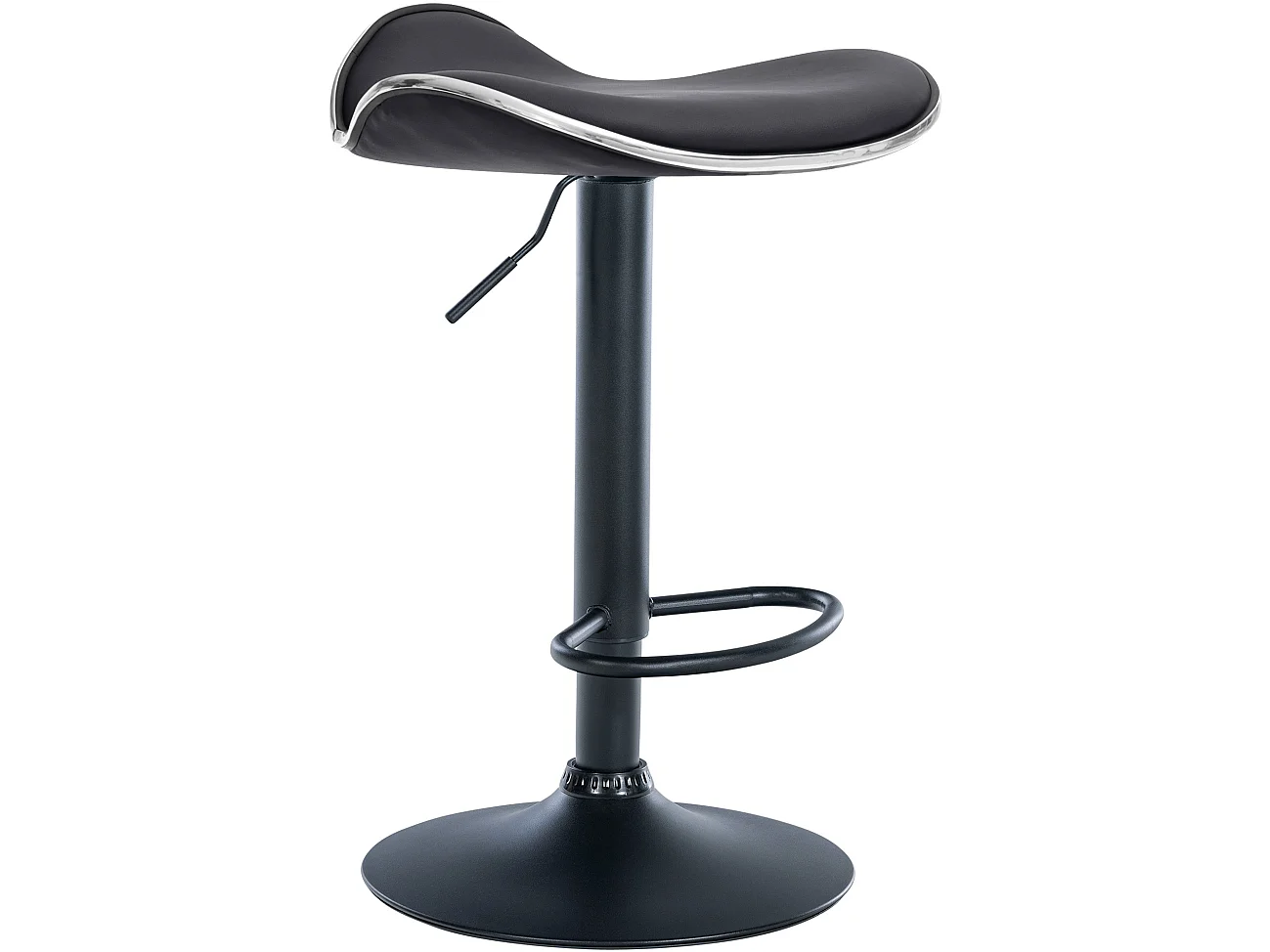 Tabouret de bar - Similicuir - Noir - Shanghai