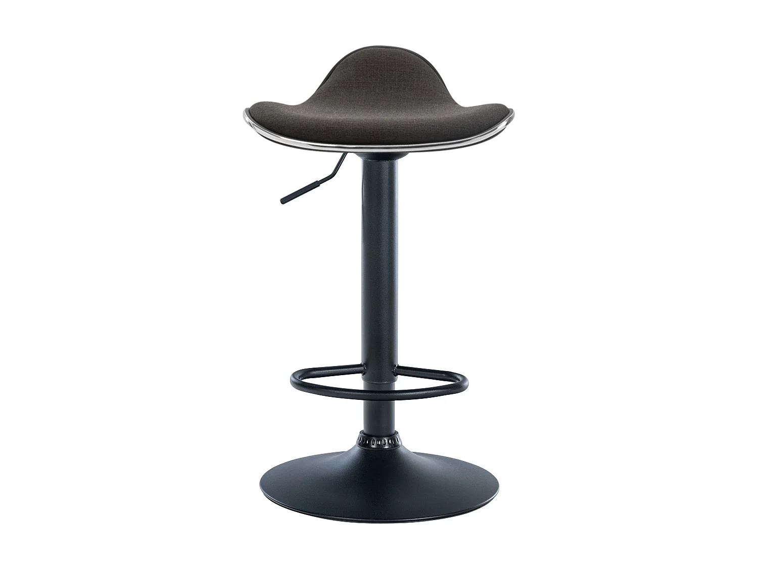 Barkruk - Stof & Metaal in chroomoptiek - donkergrijs - Shanghai