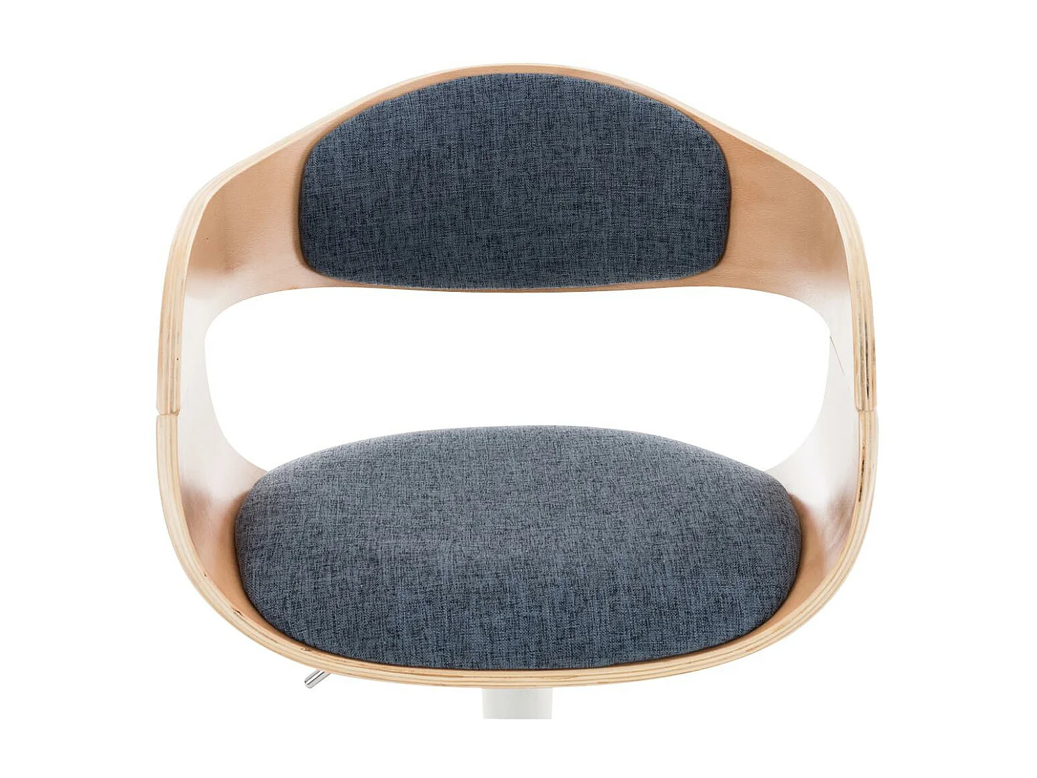 Tabouret de bar - Tissu - Nature / Bleu - Kingston