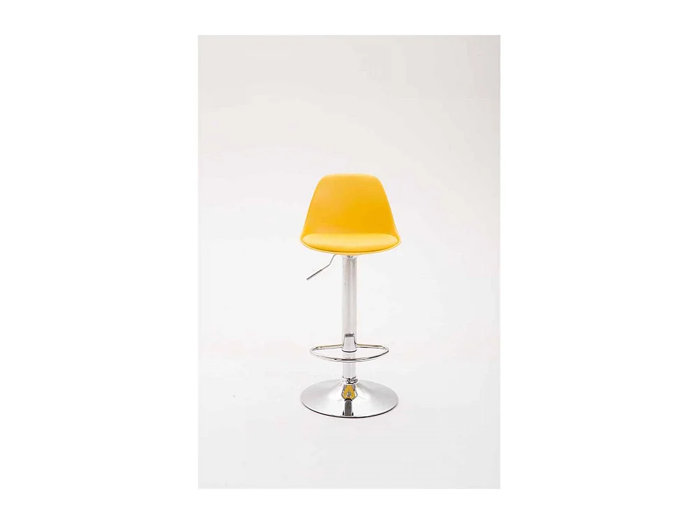 Tabouret de bar - Plastique & Métal - Jaune - Kiel