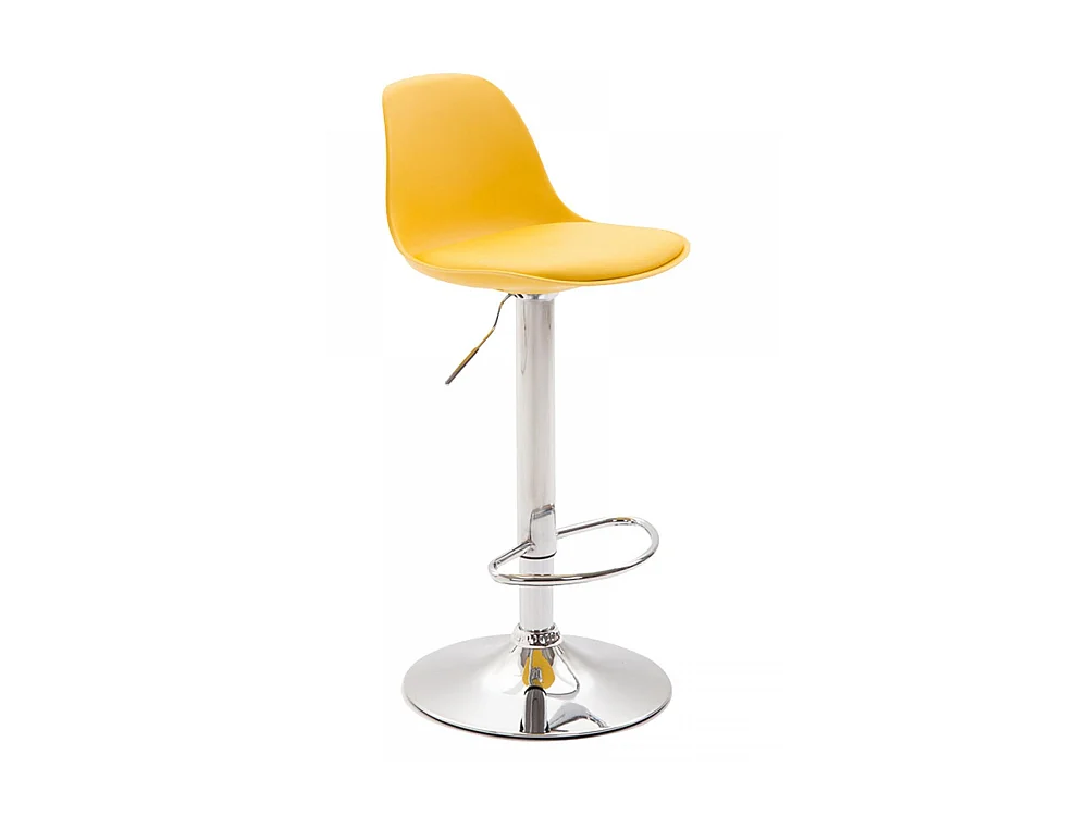 Barhocker - Kunststoff & Metall - gelb - Kiel