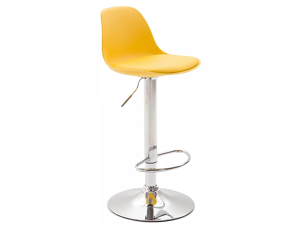 Tabouret de bar - Plastique & Métal - Jaune - Kiel