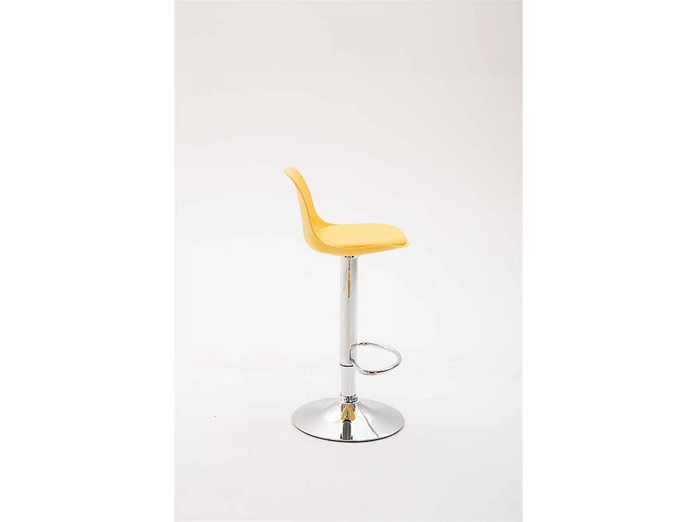 Tabouret de bar - Plastique & Métal - Jaune - Kiel