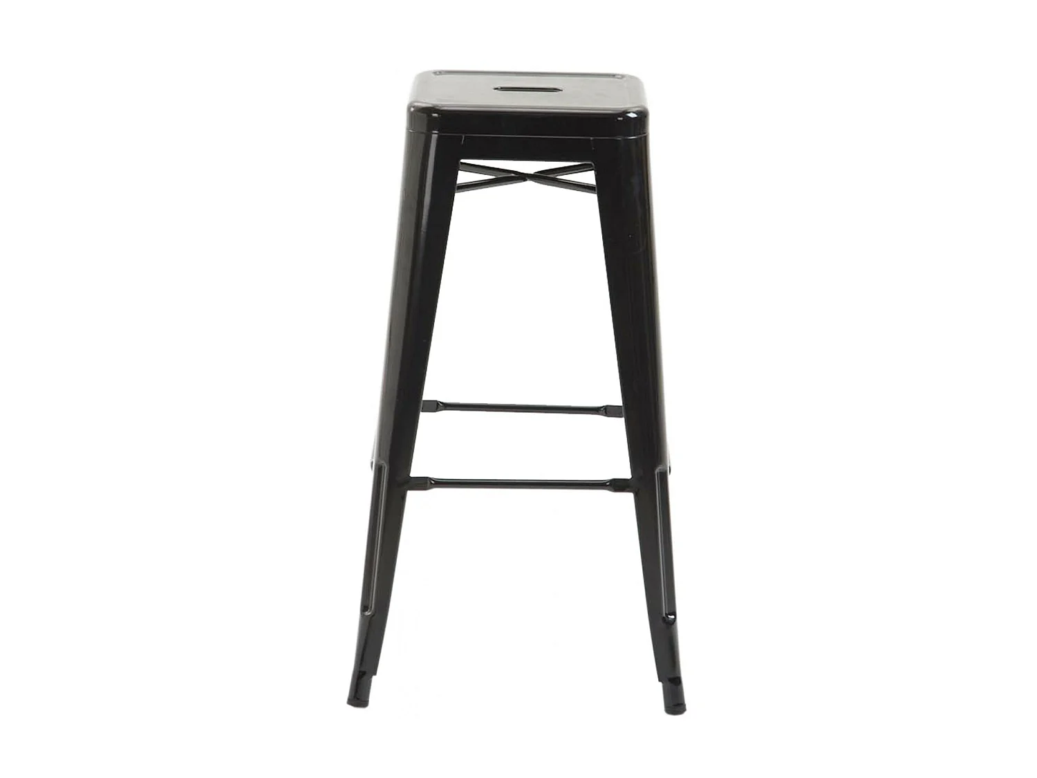 Lot de 2  Tabouret de bar - Métal & Métal - Noir - Joshua V2