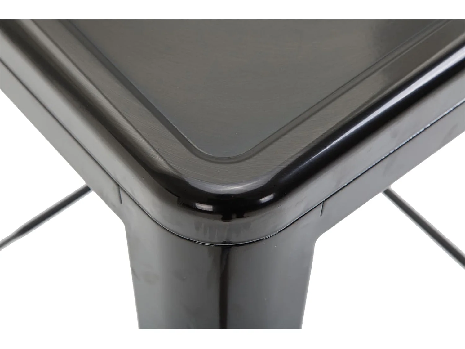 Lot de 2  Tabouret de bar - Métal & Métal - Noir - Joshua V2