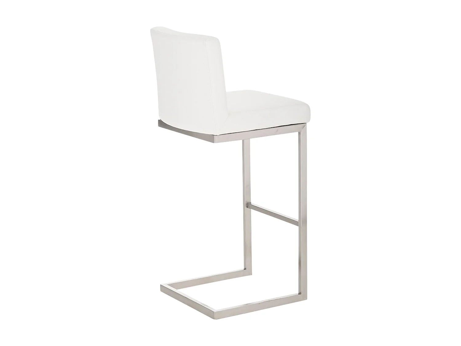Tabouret de bar - Similicuir - Blanc - Paros