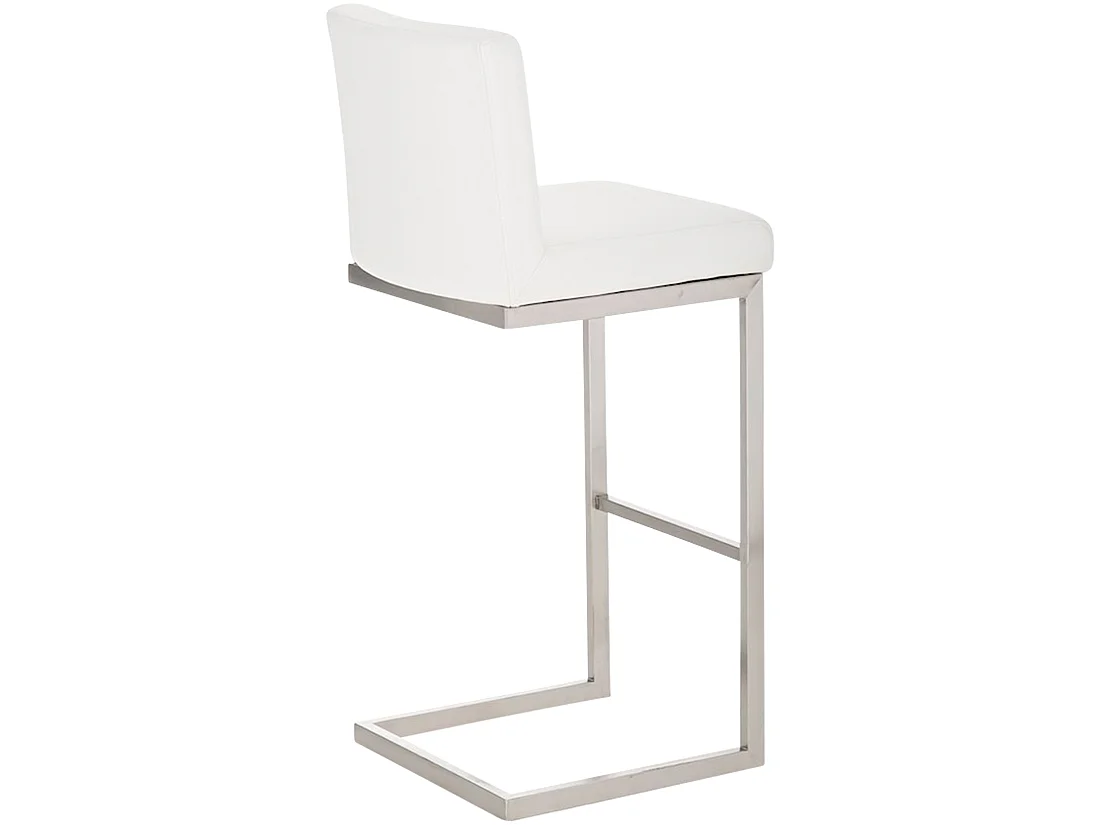 Tabouret de bar - Similicuir - Blanc - Paros