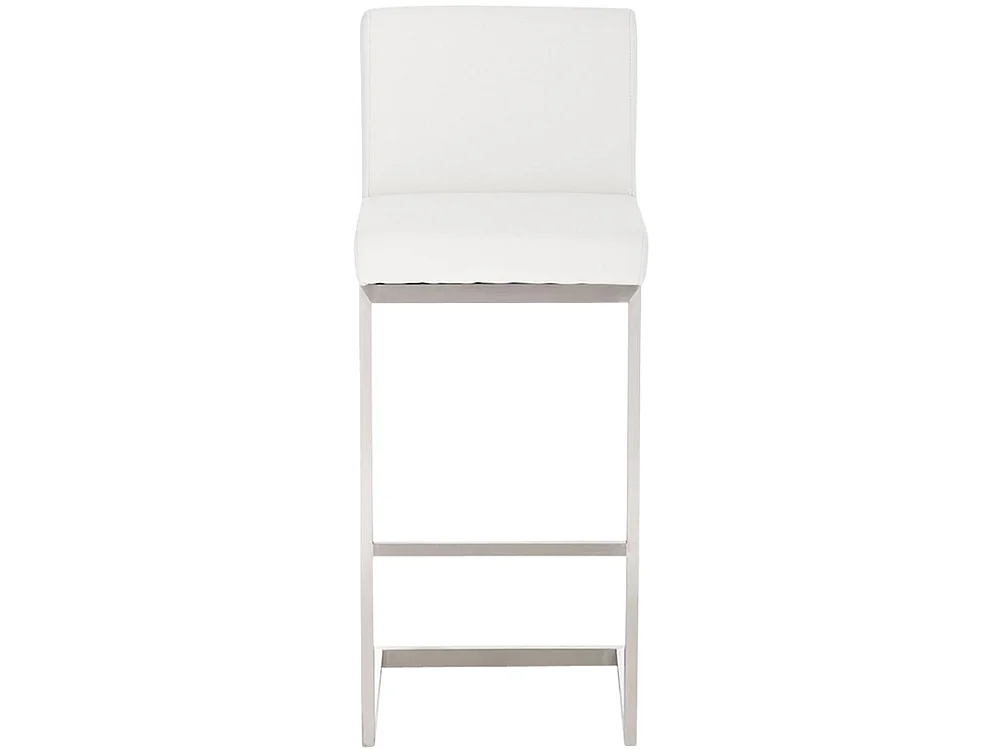 Tabouret de bar - Similicuir - Blanc - Paros