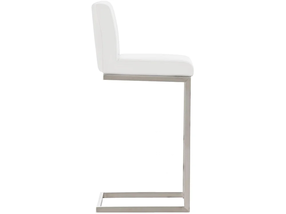 Tabouret de bar - Similicuir - Blanc - Paros