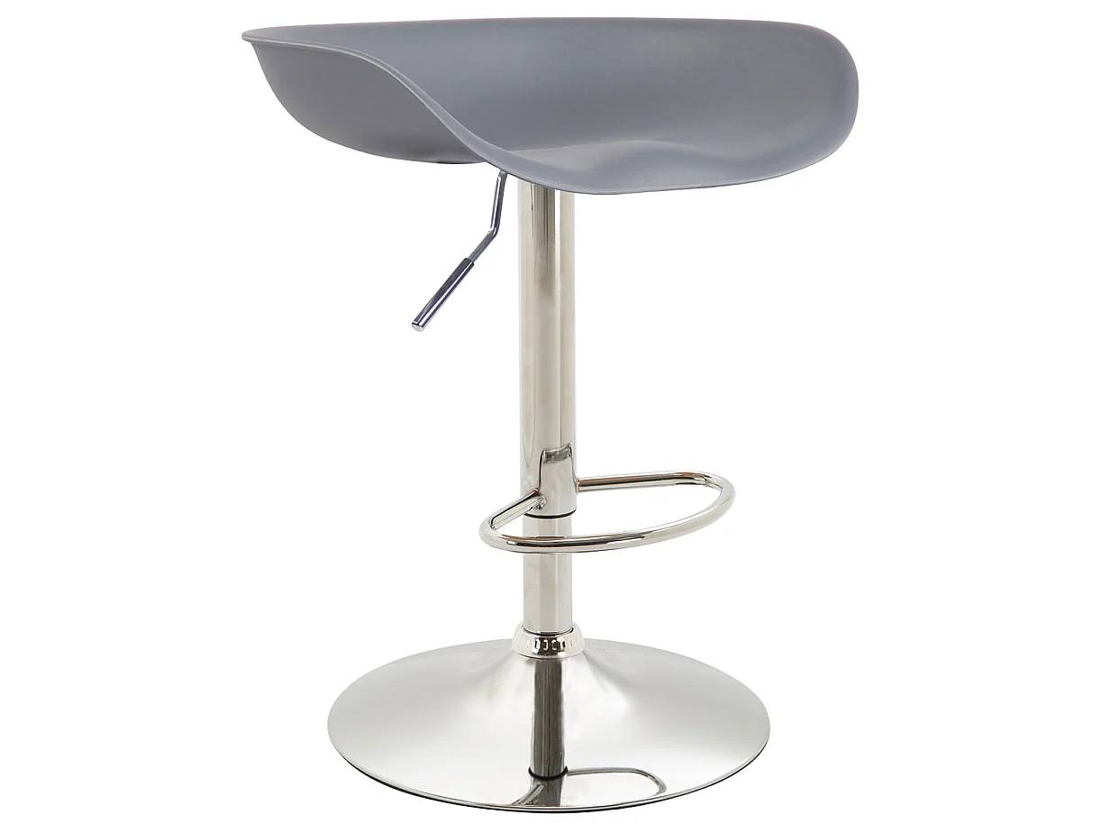 Lot de 4  Tabouret de bar - Plastique & Métal - Gris - Anaheim