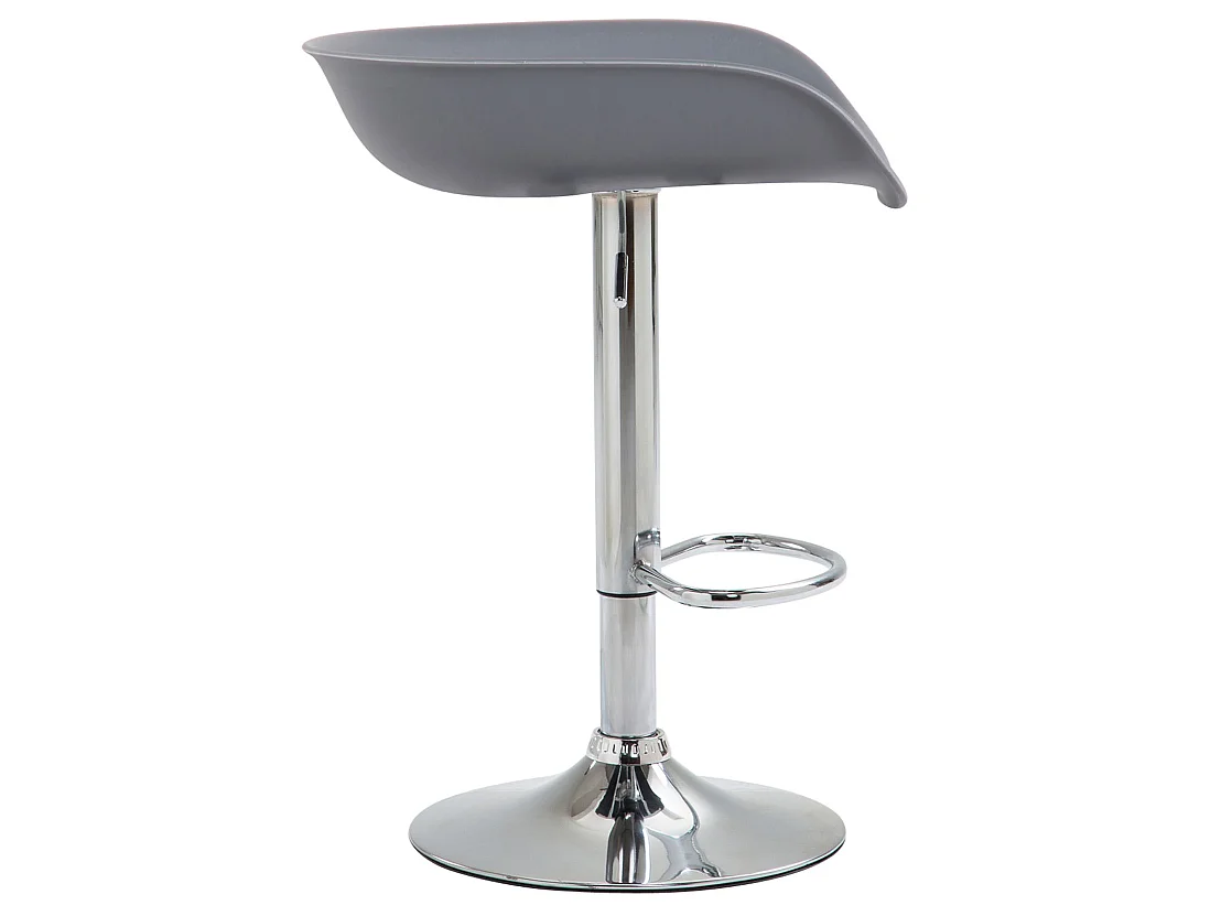 Lot de 4  Tabouret de bar - Plastique & Métal - Gris - Anaheim