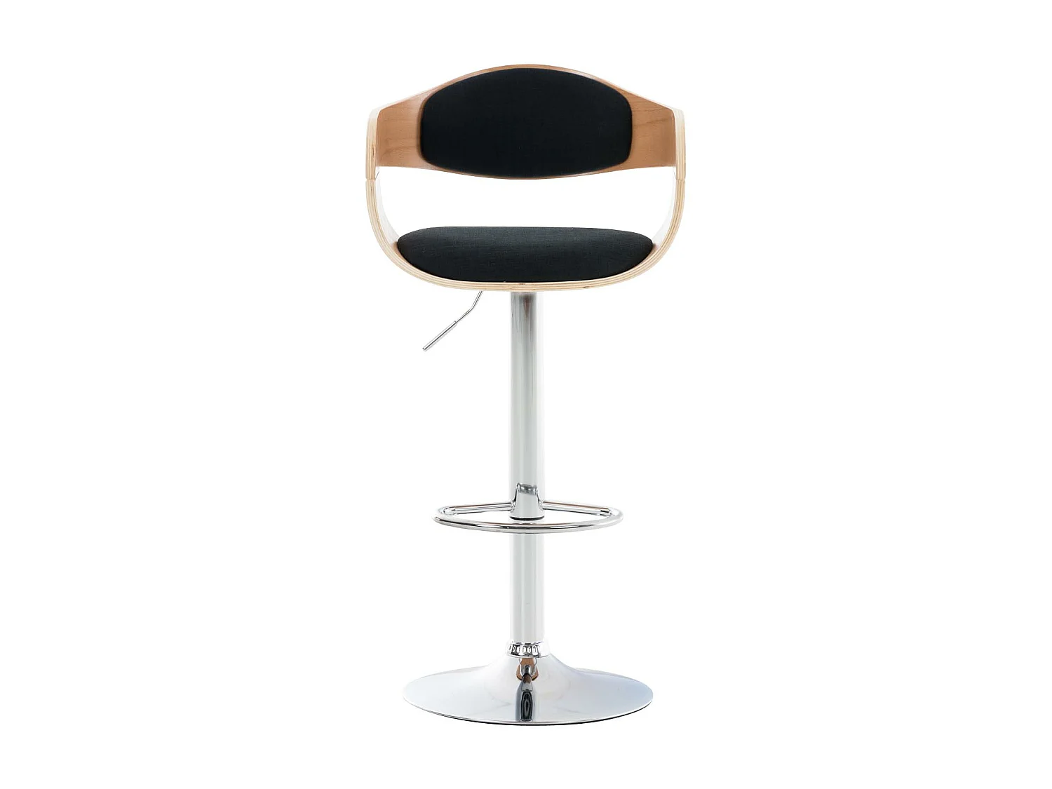 Tabouret de bar - Tissu - Nature / Noir - Kingston