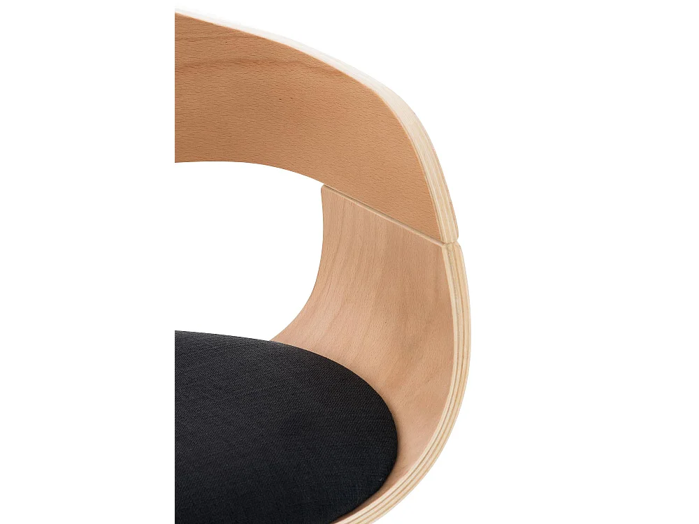 Tabouret de bar - Tissu - Nature / Noir - Kingston