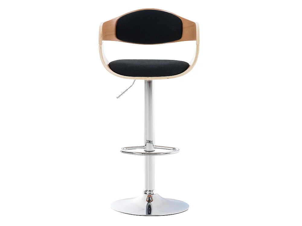 Tabouret de bar - Tissu - Nature / Noir - Kingston