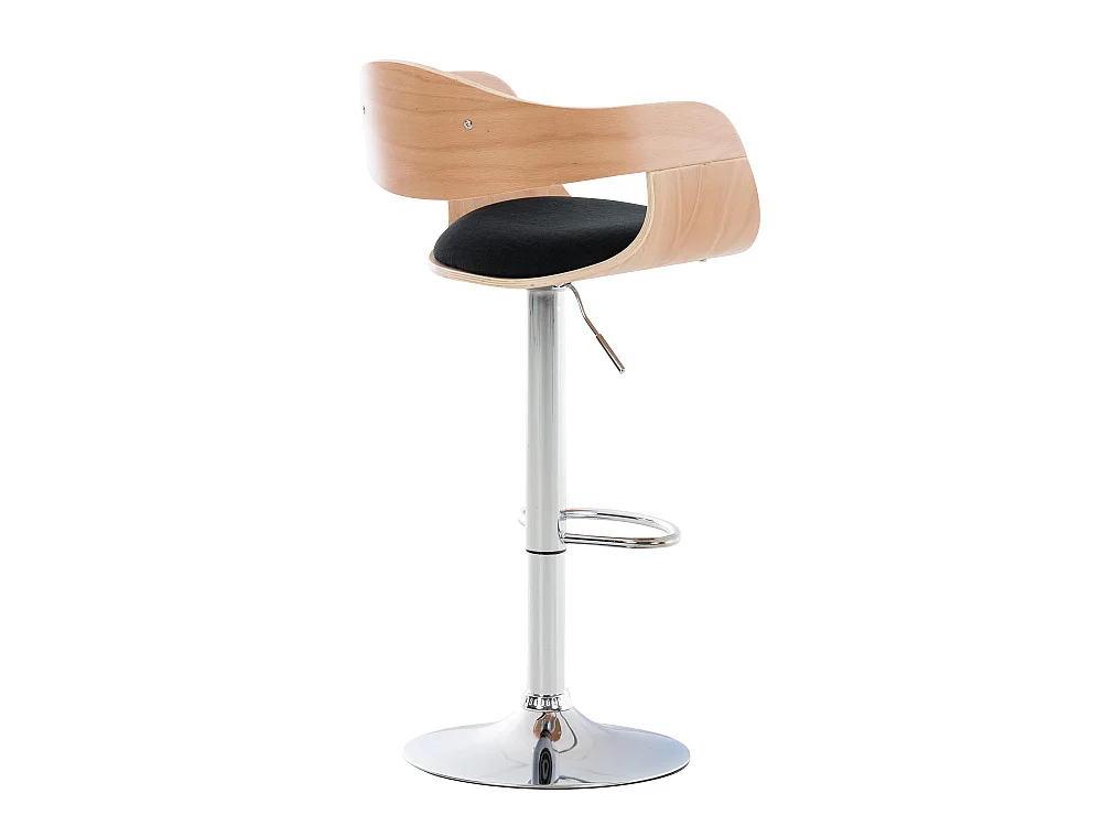 Tabouret de bar - Tissu - Nature / Noir - Kingston