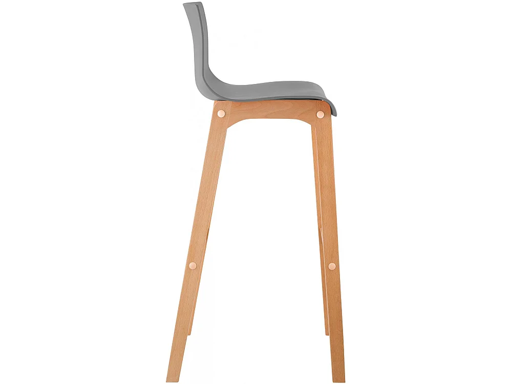 Lot de 2  Tabouret de bar - Bois - Gris - Hover