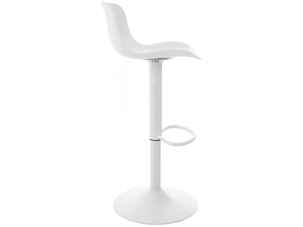 Tabouret de bar - Plastique & Chrome - Blanc - Almada