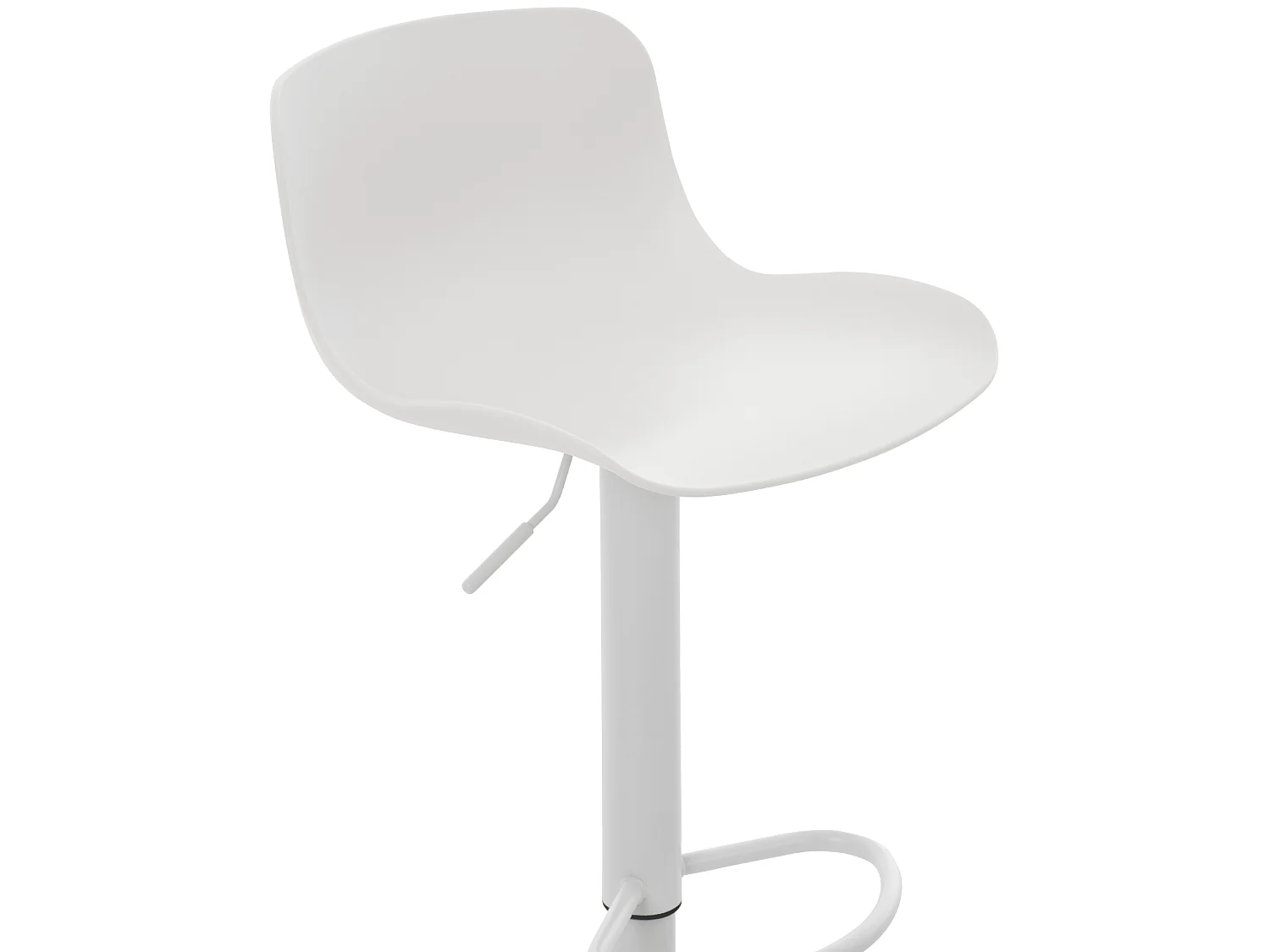 Tabouret de bar - Plastique & Chrome - Blanc - Almada