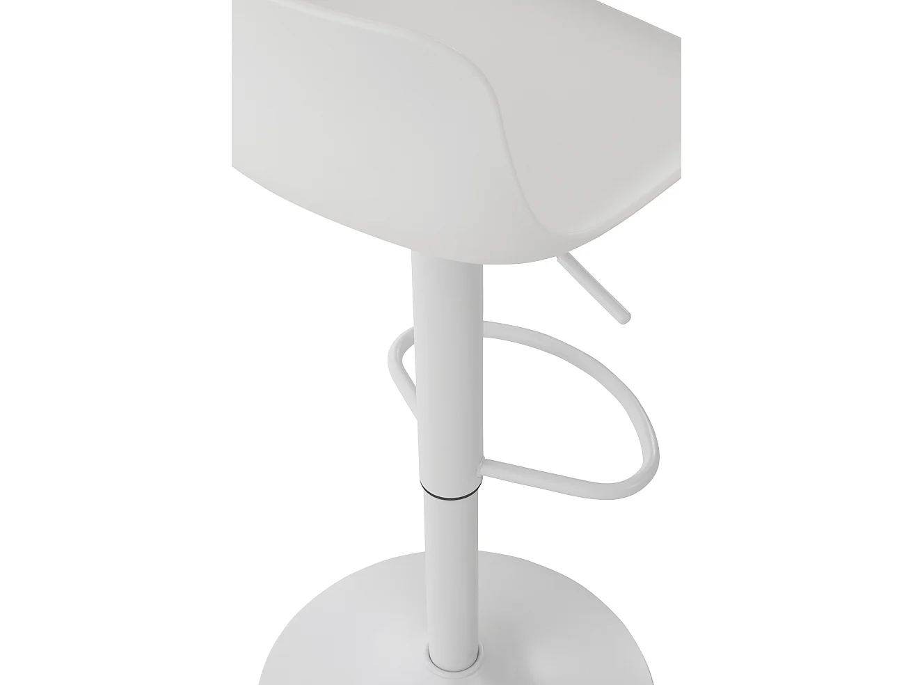 Tabouret de bar - Plastique & Chrome - Blanc - Almada