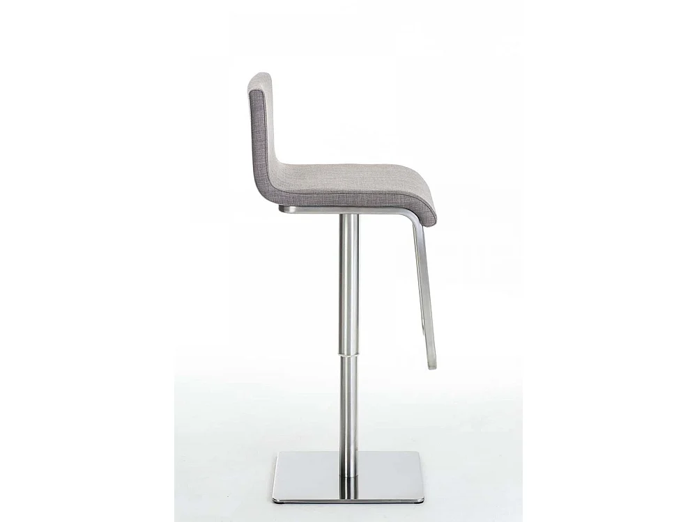 Tabouret de bar - Tissu & Acier inoxydable - Gris - Limon