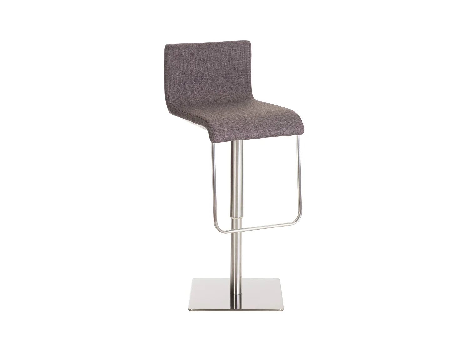 Tabouret de bar - Tissu & Acier inoxydable - Gris - Limon